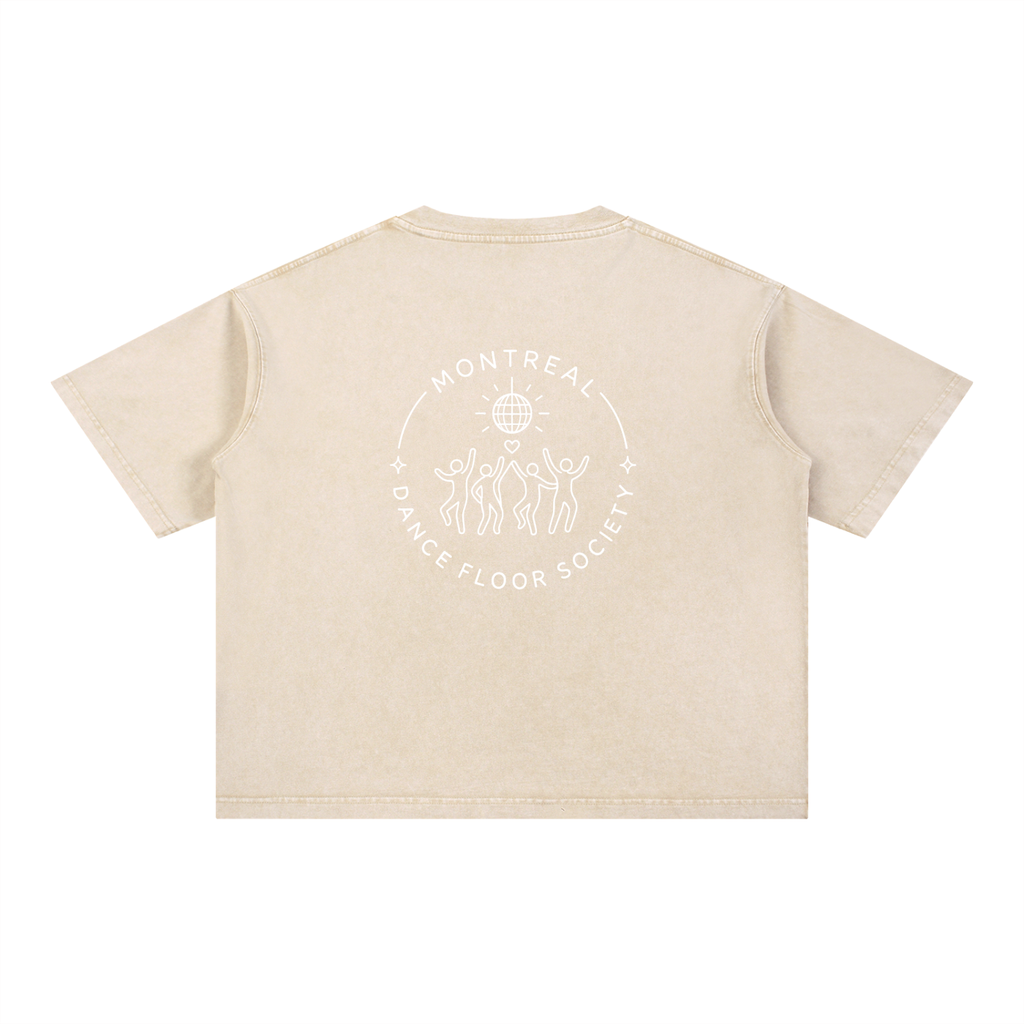 MTL Dance Floor Society - T-shirt boxy en coton, délavage minéral