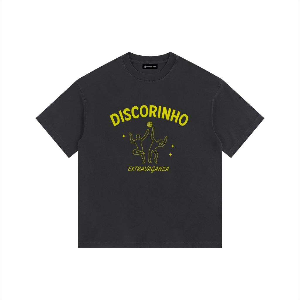 Bolarinho vintage washed oversized cotton t-shirt, Disco Extravaganza, official Bolarinho merch.
