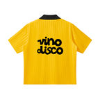 Vino Disco - Maillot de football rayé à col contrasté