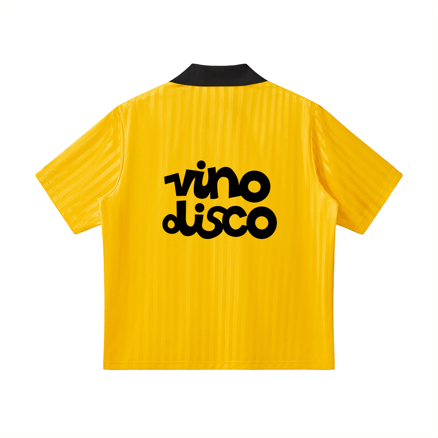 Vino Disco - Maillot de football rayé à col contrasté