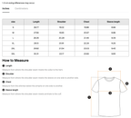 Sizing chart for Bolarinho contrast collar polo shirt with measurements in inches and centimeters.