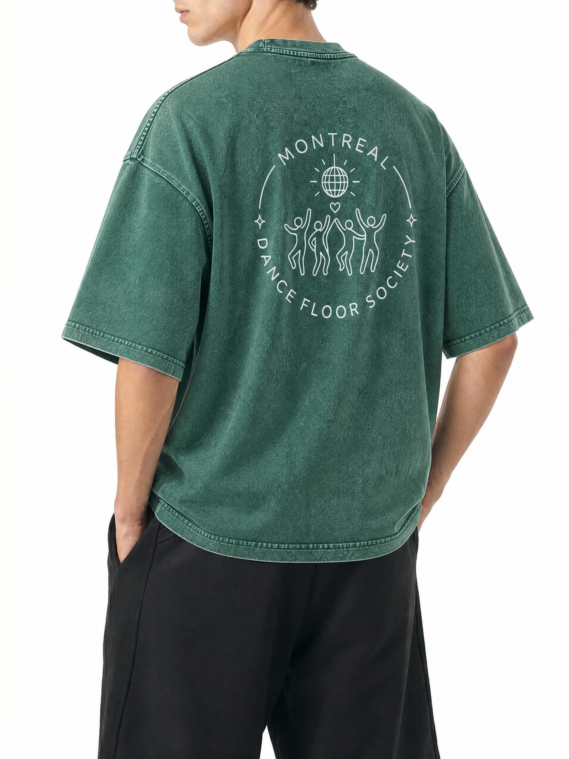 MTL Dance Floor Society - T-shirt boxy en coton, délavage minéral