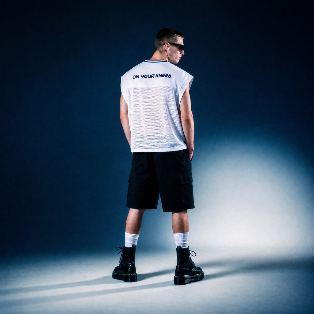 Guillaume Michaud - T-shirt sans manches ample en mesh