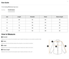 Size chart for the Merch in Town Color Block Short Sleeve Shirt with measurements in centimeters.