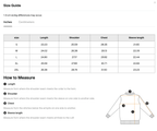 Size chart for the Merch in Town Essential Oversized Boxy Fit Fleece Hoodie with measurements in inches and centimeters.