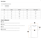 Size chart for the Merch in Town Leopard Print Boxy T-Shirt Y2K with measurements in centimeters.