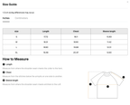 Size chart for the Merch in Town Women's Mineral Wash Raglan Crop T-Shirt with measurements in inches.
