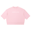 Merch in Town Mineral Wash Boxy Raw Edge T-Shirt in Pink on a white background, front view.