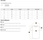 Size chart for the Teeto Mineral Wash Boxy Cotton T-Shirt with measurements in centimeters.